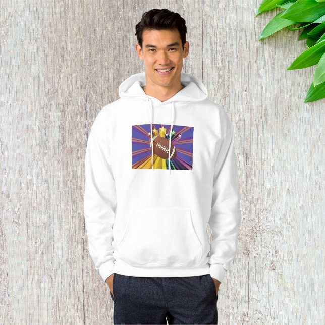 Football Design with Stars Vibrant Sports Fan Art  Hoodie (Creator Uploaded)