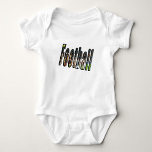 Football Dimensional Logo, Baby Bodysuit