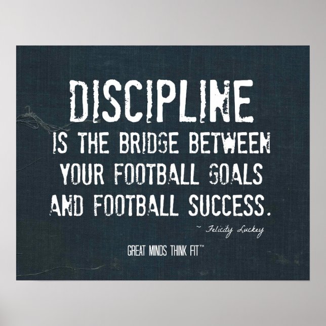 Football Discipline Poster in Denim (Front)