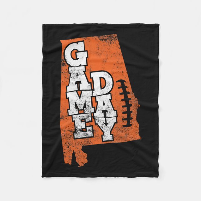 Football Distressed Game Day  Fleece Blanket (Front)