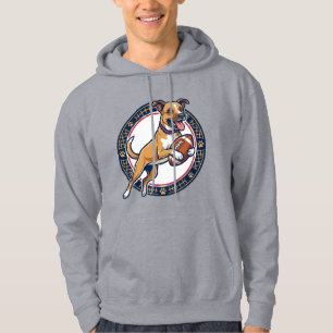Football dog making moves on the gridiron hoodie