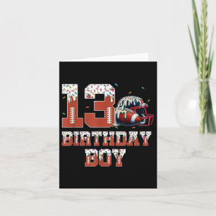 Football Drip 13th Birthday Party Boy Sport Fan 13 Card