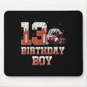 Football Drip 13th Birthday Party Boy Sport Fan 13 Mouse Pad