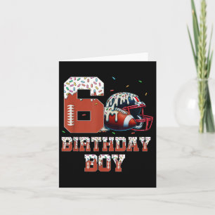Football Drip 6th Birthday Party Boy Sport Fan 6 Y Card