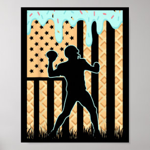 Football Drip Boys Dripping Ice Cream Football Ame Poster