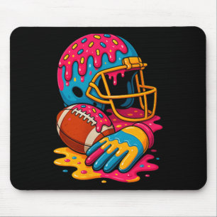 Football Drip Boys Football Ice Cream Sprinkle Res Mouse Pad