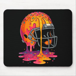 Football Drip Boys Tie Dye Football Ice Cream With Mouse Pad