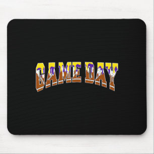 Football Drip Game Day Football Mom Go Cheer Purpl Mouse Pad