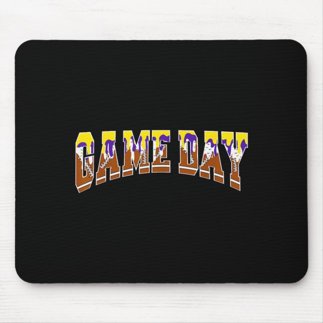 Football Drip Game Day Football Mum Go Cheer Purpl Mouse Pad (Front)