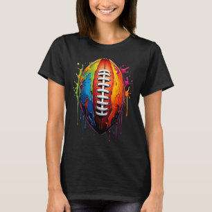 Football Drip Graphic Sports Ball Player Boy Fan S T-Shirt