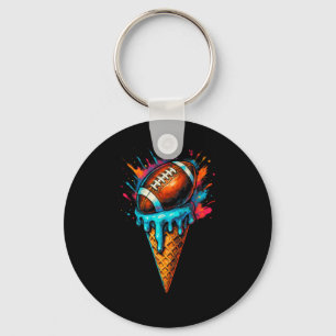 Football Drip Ice Cream Dripping Football Player G Key Ring