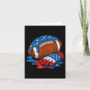 Football Drip Wr Lineman Qb Rb Db Ice Cream 4th Of Card