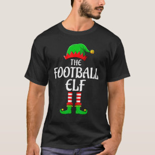 Football Elf Matching Family Christmas Pajama T-Shirt