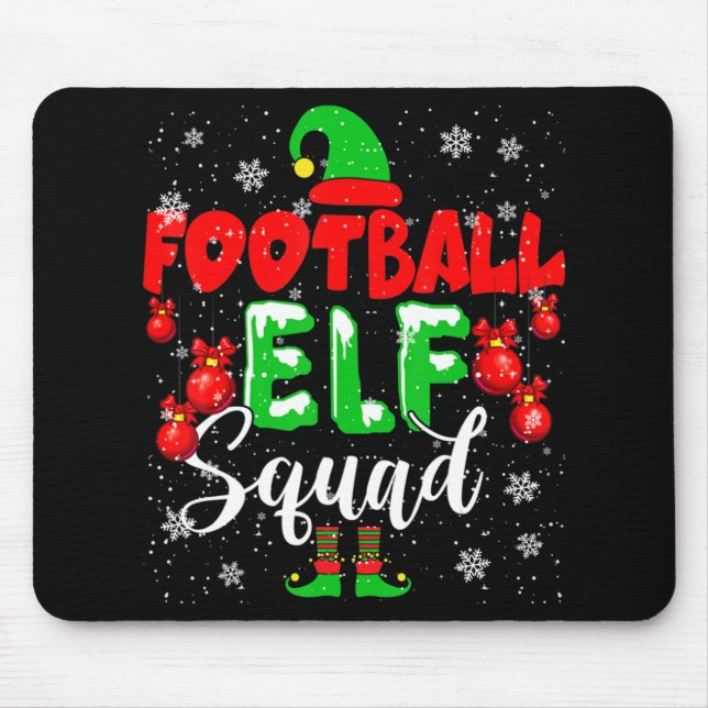 Football ELF Squad Fun Christmas ELF Football Play Mouse Pad (Front)