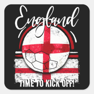 Football England Flag, English Flag Square Sticker