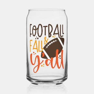 Football Fall & Y'all Can Glass
