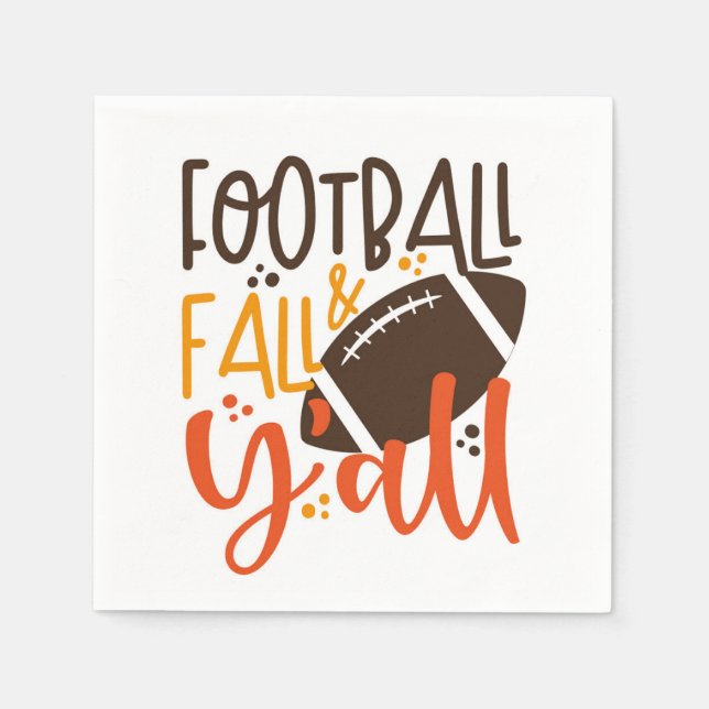 Football Fall & Y'all Napkin (Front)