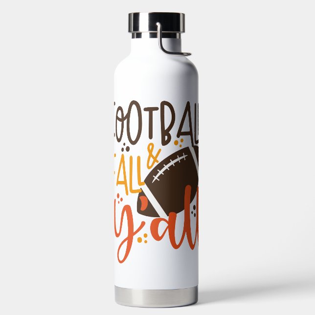 Football Fall & Y'all Water Bottle (Left)