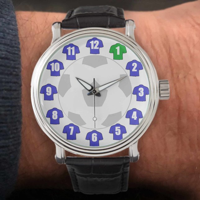 Football Fan Gift Watch - with Blue Shirts (Creator Uploaded)