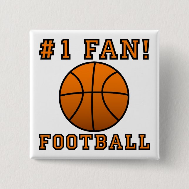 Football Fan Not Funny Button Badge Pin (Front)