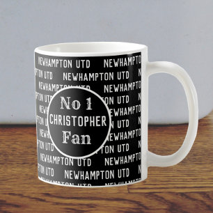 Football Fan or Football Supporter Black & White Coffee Mug