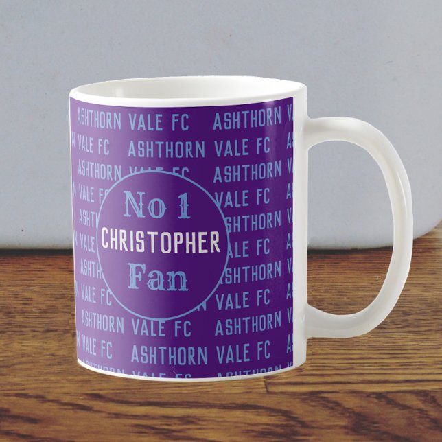 Football Fan or Football Supporter Claret & Blue Coffee Mug (Creator Uploaded)