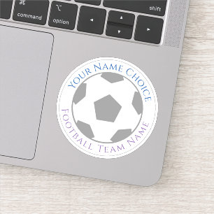 Football Fan Personalised with Team Name Sticker