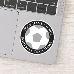 Football Fan Personalised with Team Name Sticker