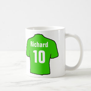 Football Fan Shirt to Personalise. Coffee Mug