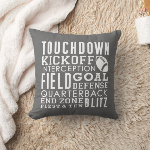 Football Fan Throw Pillow