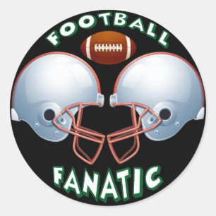 FOOTBALL FANATIC CLASSIC ROUND STICKER