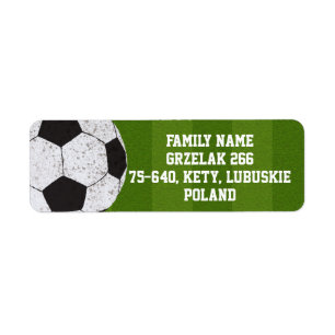 Football Fans Return Address Label