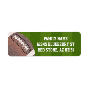 Football Fans Return Address Label