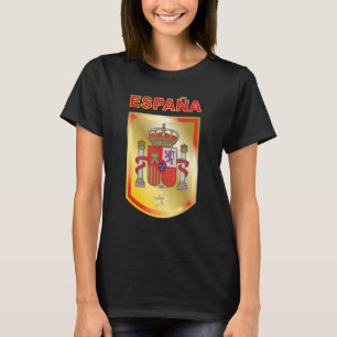 Football Fans Spain Flag Crest T-Shirt