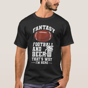 Football Fantasy Football And Beer Draught Legend T-Shirt