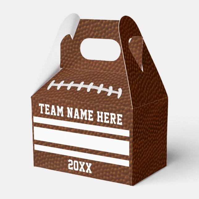 Football Favour Boxes, Handwrite Player's Names Favour Box (Front Side)