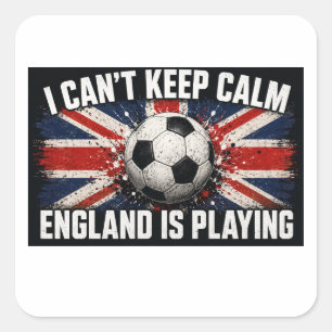 Football Fever World Tournament Union Jack. Square Sticker