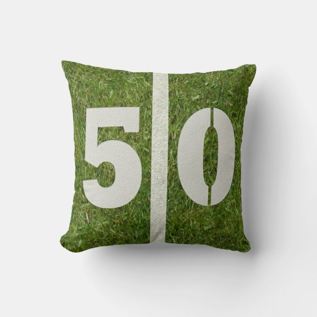 Football Field 50th Birthday Yard Cushion (Front)