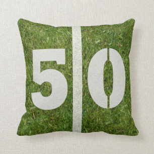 Football Field 50th Birthday Yard Cushion