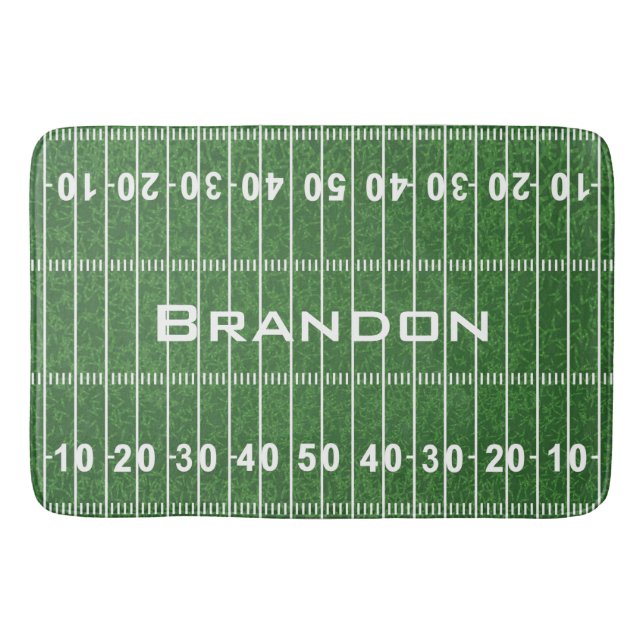 Football Field Design Bath Mat (Front)