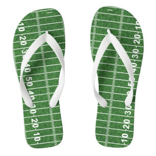 Football Field Design Flip Flops