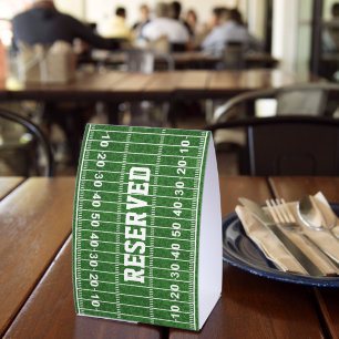 Football Field Design Tent Table Paper Sign