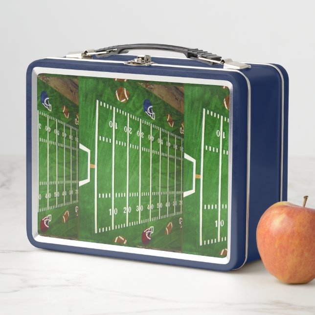 Football Field Metal Lunch Box (In Situ)