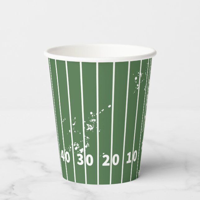 Football Field  Paper Cups (Back)