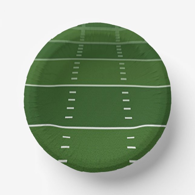 Football Field Paper Plate (Front)