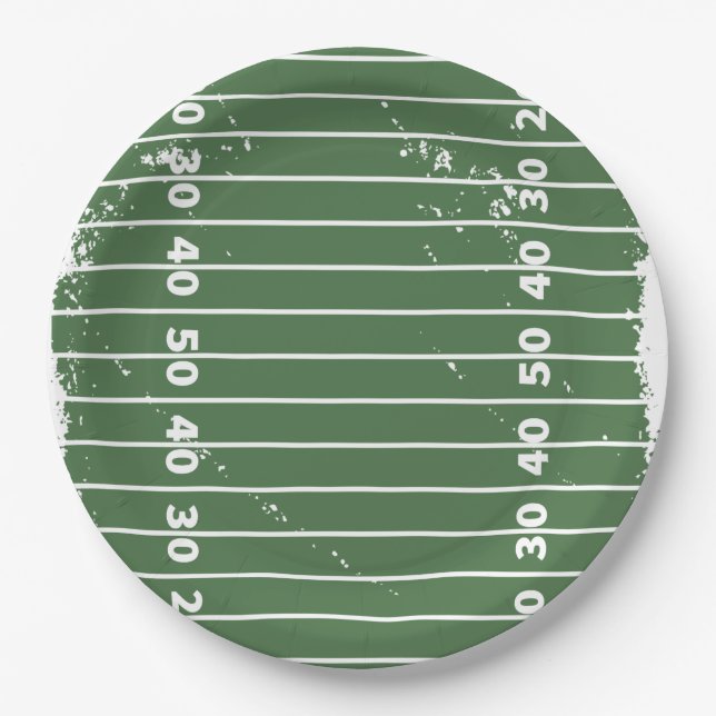 Football Field Paper Plate (Front)