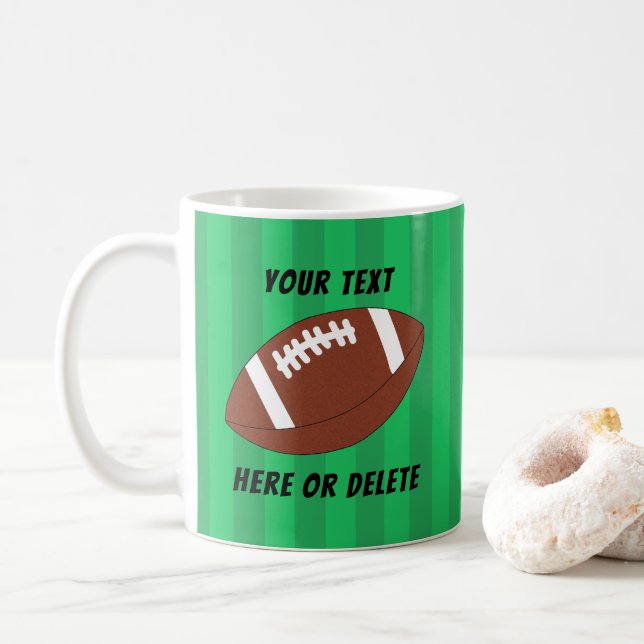 Football Field Sports Custom  Coffee Mug (With Donut)