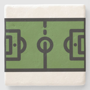 football-field stone coaster
