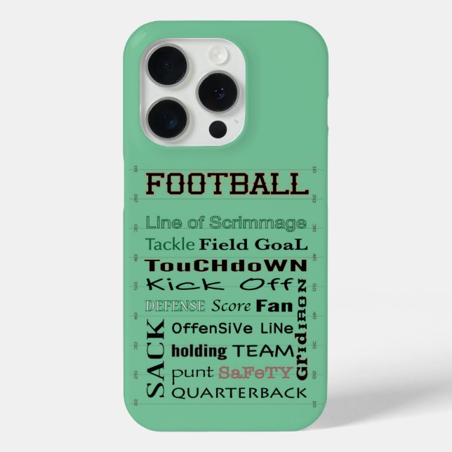 FOOTBALL Field typography Case-Mate iPhone Case (Back)