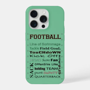 FOOTBALL Field typography iPhone 15 Pro Case